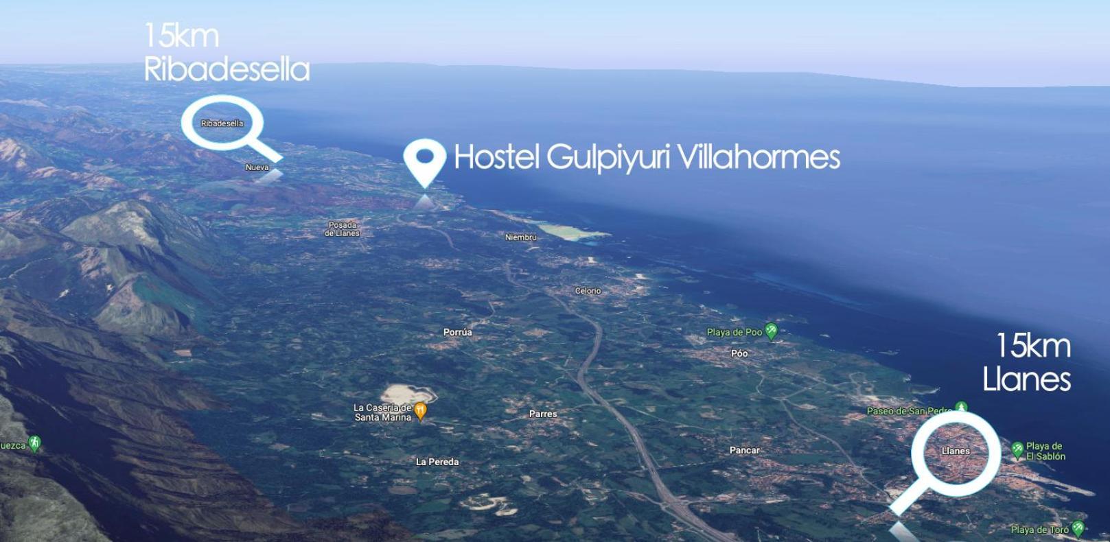 Hostel Gulpiyuri Llanes Villahormes Bagian luar foto